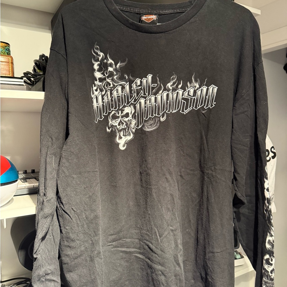 Harley-Davidson Black Graphic Long Sleeve Tee